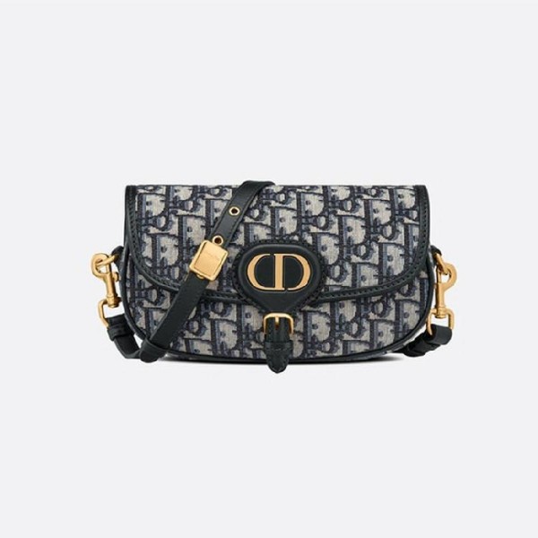 ✨디올 여성 블루 오블리크 자카드 바비백 라지 - Dior Oblique Jacquard  Bobby Bag- di2572z
