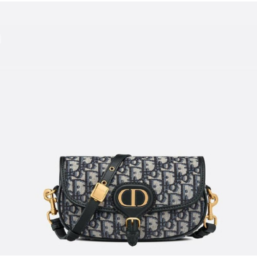 ❤디올 여성 블루 오블리크 자카드 바비백 미디엄 - Dior Oblique Jacquard  Bobby Bag- di2573z