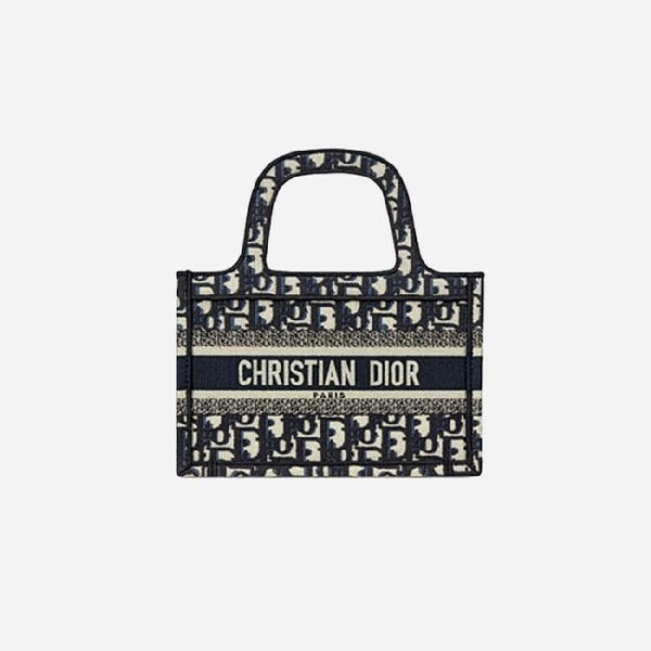 ✨디올 여성 블루 오블리크 북 토트백 미니 - Dior Oblique Mini Tote Bag- di2578z