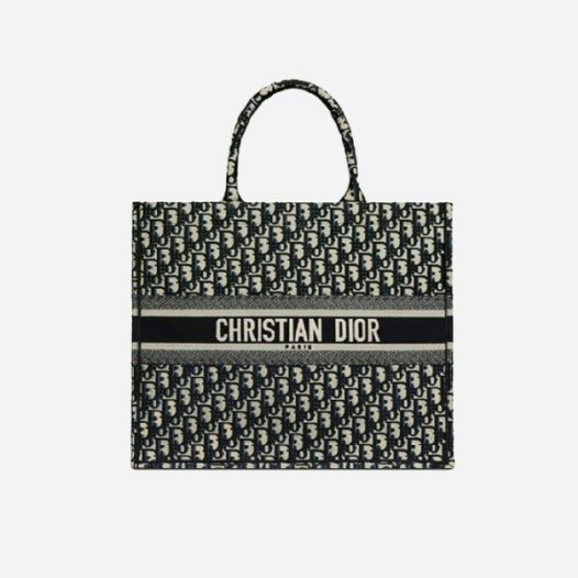 ❤디올 여성 오블리크 자수 북 토트백 라지 - Dior Oblique Embroidery large Tote Bag- di2586z