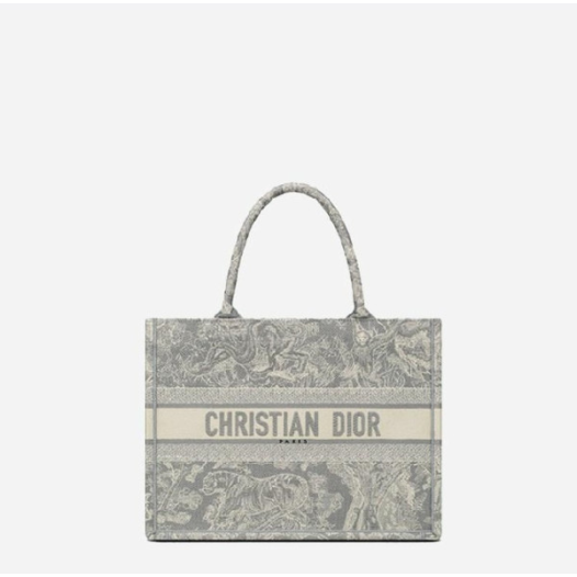❤디올 여성 그레이 투알 드 주이 리버스 자수 북 토트백 미디엄 - Dior  Roald Rivers Embroidery Medium Tote Bag- di2587z