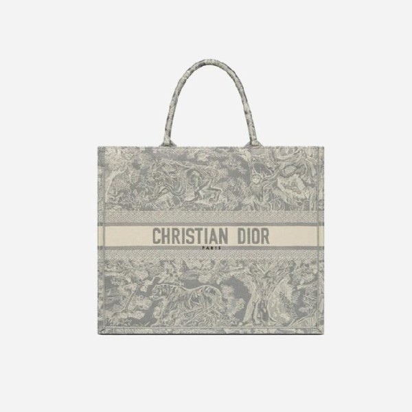 ✨디올 여성 그레이 투알 드 주이 리버스 자수 북 토트백 라지- Dior  Roald Rivers Embroidery large Tote Bag- di2588z