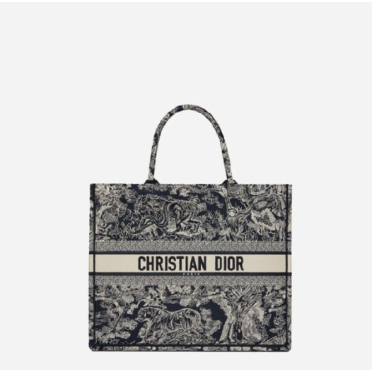 ❤디올 여성 블루 투알 드 주이 리버스 자수 북 토트백 미디엄 - Dior  Roald Rivers Embroidery Medium Tote Bag- di2589z