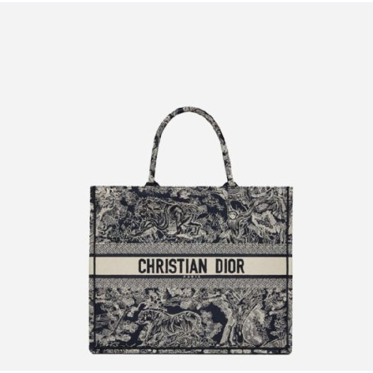 ❤디올 여성 블루 투알 드 주이 리버스 자수 북 토트백 라지 - Dior Roald Rivers Embroidery large Tote Bag- di2590z