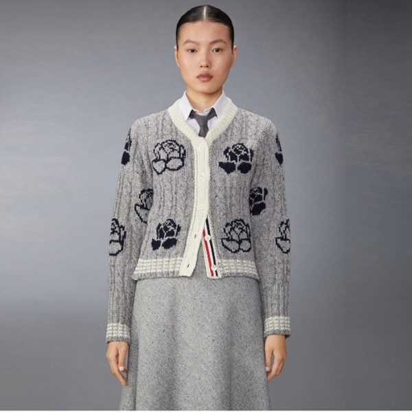 ✨톰브라운 여성 라운드 가디건 - Thom Browne Womens Cardigan - thc2341x