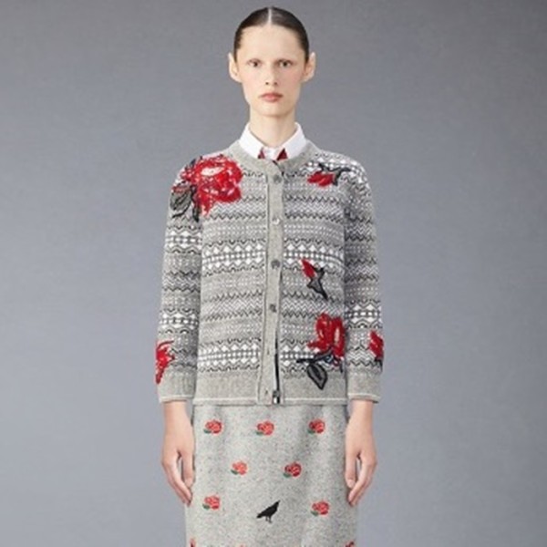 ✨톰브라운 여성 라운드 가디건 - Thom Browne Womens Cardigan - thc2342x