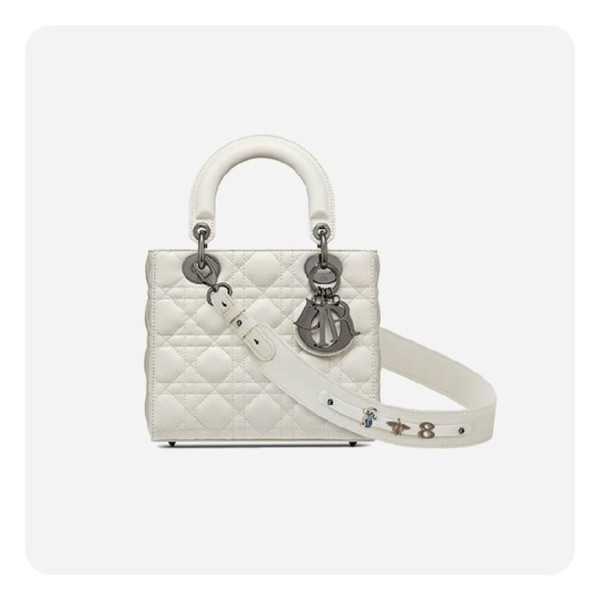 ✨디올 여성 라떼 까나쥬 은장 레이디백 스몰- Dior Latte Cannage Orfèvre Lady Small Bag- di2602z