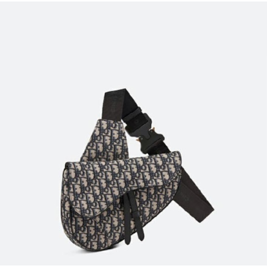 ❤디올 베이지&블랙 오블리크 자카드 새들 백- Dior Oblique Jacquard Saddle Bag- di2624z