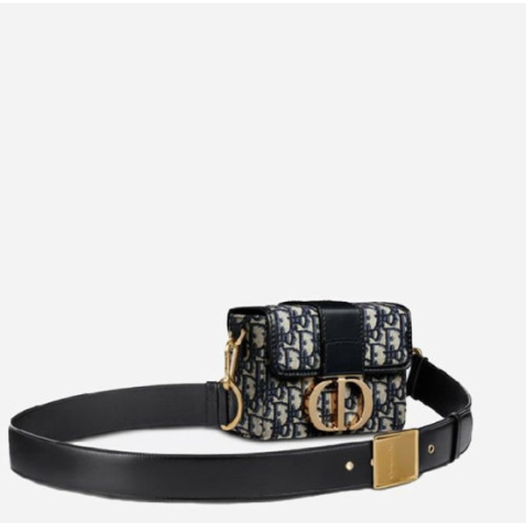 ❤디올 30 몽테인 블루 오블리크 자카드 박스백 - Dior 30 Montaigne Oblique Jacquard Box Bag- di2633z