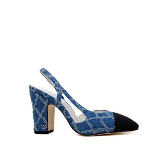 ❤샤넬 여성 하이힐 슬링백 - Chanel Womens Blue Slingback - chs1434x