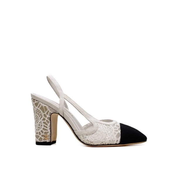 ✨샤넬 여성 하이힐 슬링백 - Chanel Womens White Slingback - chs1443x