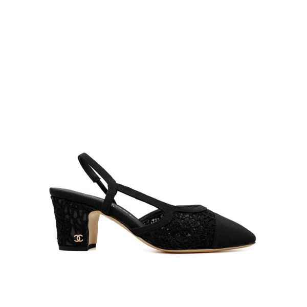 ✨샤넬 여성 미들힐 슬링백 - Chanel Womens Black Slingback - chs1446x