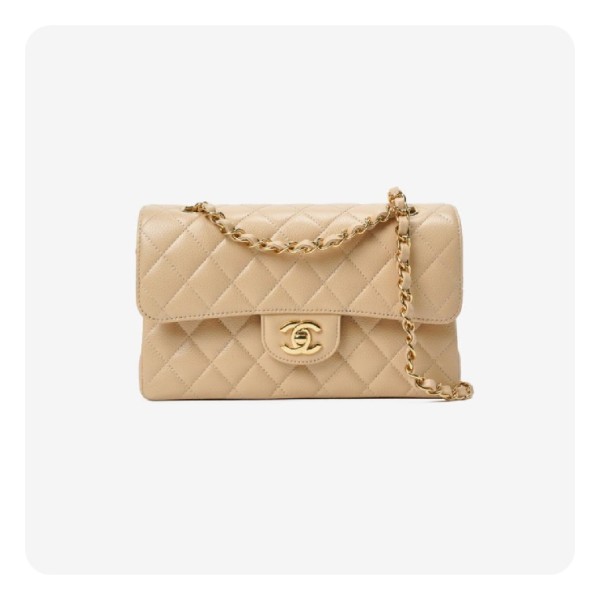 ✨샤넬 클래식 캐비어 스몰 베이지 골드  - Chanel Classic Caviar Small  Bag- ch2651z