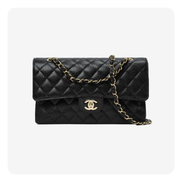 ✨샤넬 클래식 캐비어 미디움 블랙 골드/실버  - Chanel Classic Caviar Medium Bag- ch2653z