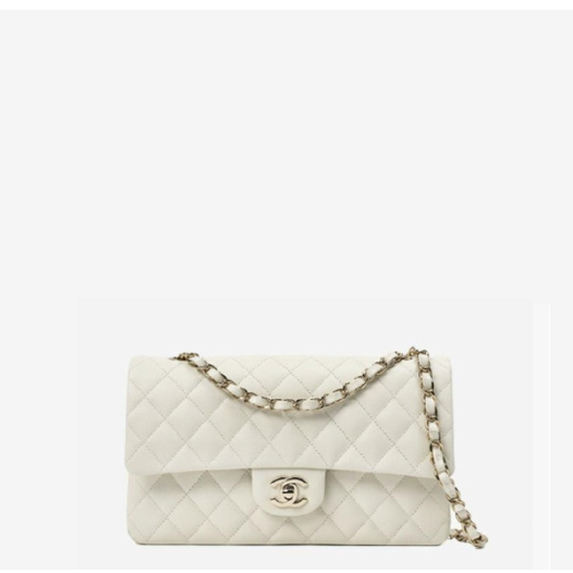 ❤샤넬 클래식 캐비어 미디움 화이트 실버  - Chanel Classic Caviar Medium Bag- ch2654z