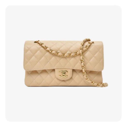 ❤샤넬 클래식 캐비어 그레인 카프스킨 미디움 베이지 - Chanel Classic Caviar Calfskin Medium Bag- ch2663z