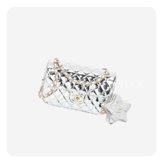 ❤샤넬 플랩백 & 스타 코인 지갑 실버 - Chanel Flap Bag & Star  Coin Noun- ch2665z