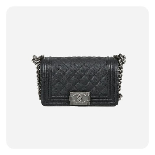 ❤샤넬 보이백 스몰 캐비어 블랙 빈티지 - Chane Boy Bag Small Caviar  Vintage Bag - ch2670z