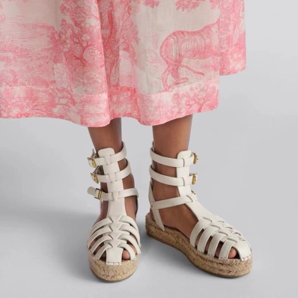 ✨디올 여성 화이트 샌들 - Dior Womens White Sandals - dis1473x