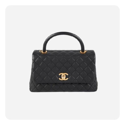 ❤샤넬 코코핸들 미디움 블랙 골드 - Chane Coco Handle Medium Bag - ch2699z