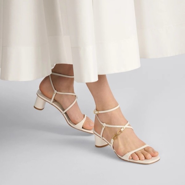 ✨디올 여성 화이트 샌들 - Dior Womens White Sandals - dis1535x