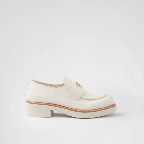 ✨프라다 여성 화이트 로퍼 - Prada Womens White Loafer - prs1553x