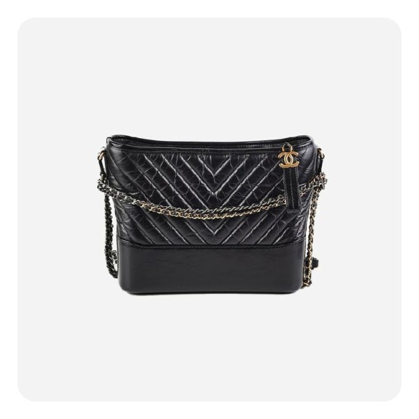 ✨샤넬 가브리엘 카프스킨 호보백 쉐브론 블랙 골드 - Chane Gabriel Calfskin Hobo Bag Chevron Bag - ch2737z