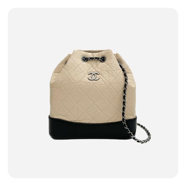 ✨샤넬 가브리엘 카프스킨 스몰 베이지 빈티지 실버 - Chane Gabriel Calfskin Small Vintage Bag - ch2739z