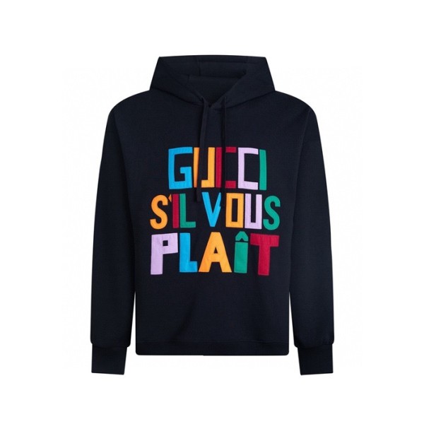 ✨구찌 남/녀 블랙 후드티 - Gucci Unisex Black Hoodie - guc2477x