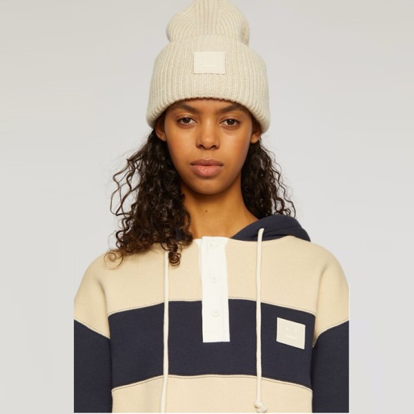 ✨아크네 여성 화이트 비니 - Acne Womens White Beanie - acc2351x