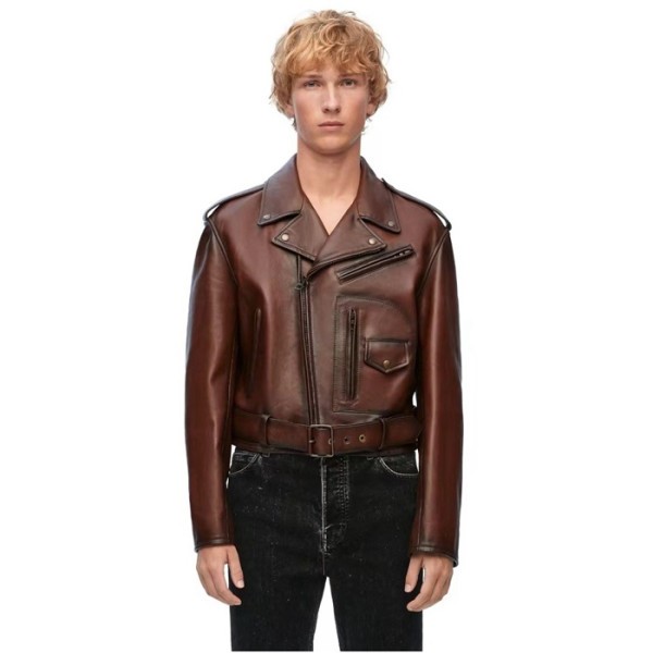 ✨로에베 남성 가죽 자켓 - Loewe Mens Leather Jacket - loc2641x