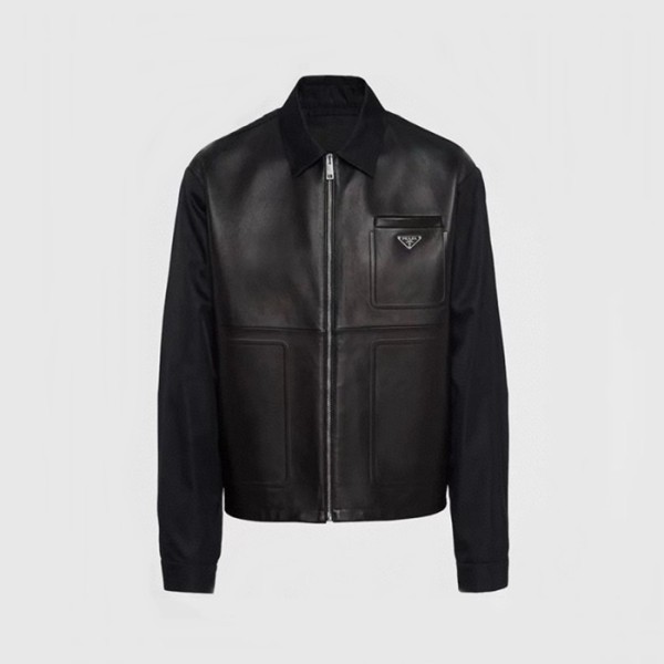 ✨프라다 남성 가죽 자켓 - Prada Mens Leather Jacket - prc2659x