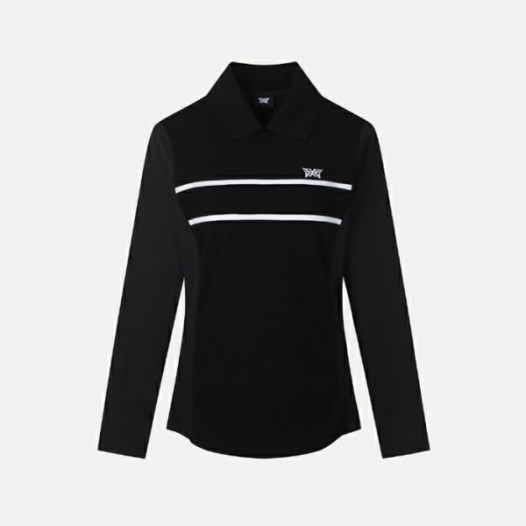❤PXG 여성 니트 하이브리드 카라 긴팔 티셔츠 - gol1295x