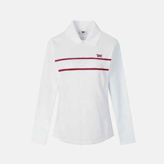 ❤PXG 여성 니트 하이브리드 카라 긴팔 티셔츠 - gol1296x