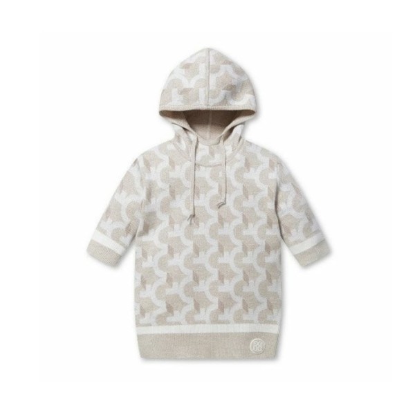 ✨[G/FORE] 지포어 여성 니트 자카드 쇼츠 슬리브 후디 - gol1301x