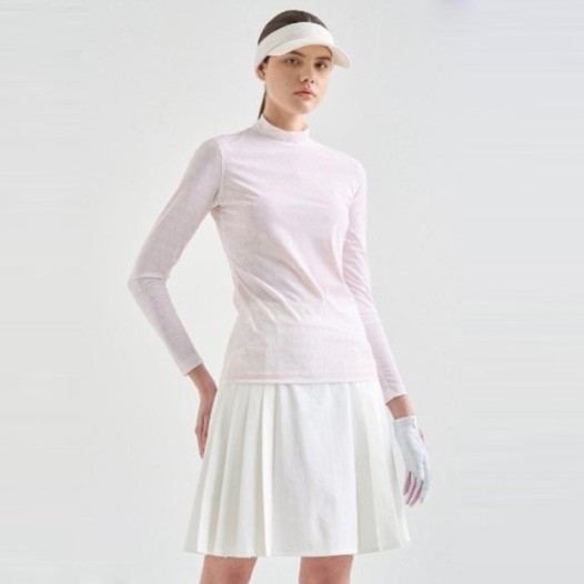❤[LANVIN BLANC] 랑방블랑 여성 로고 프린티드 모크넥 탑 - gol1303x