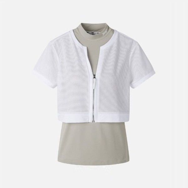 ✨PXG 여성 2-IN-1 하이넥 슬리브리스 - gol1338x