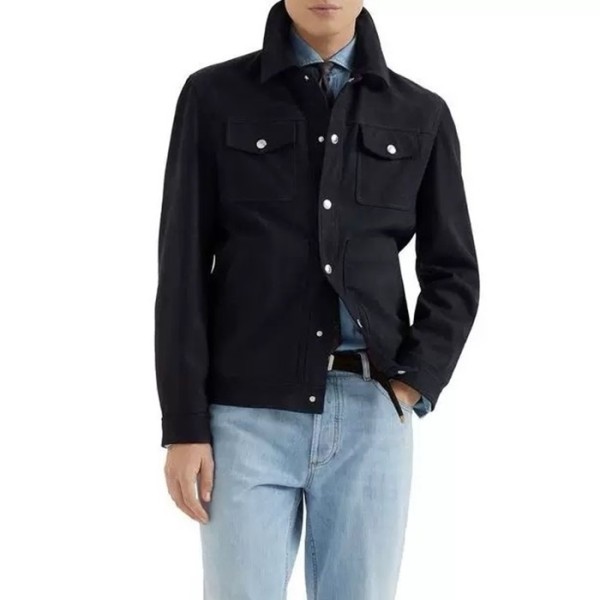 ✨브루넬로쿠치넬리 남성 가죽 자켓 - Brunello Cucinelli Mens Leather Jacket - brc2739x