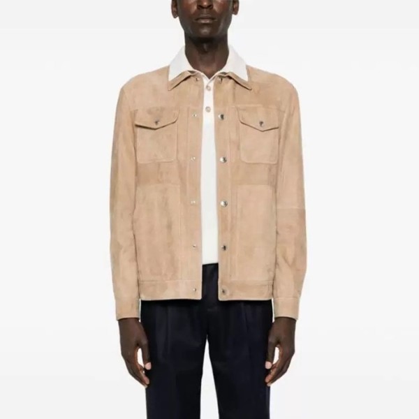 ✨브루넬로쿠치넬리 남성 가죽 자켓 - Brunello Cucinelli Mens Leather Jacket - brc2740x