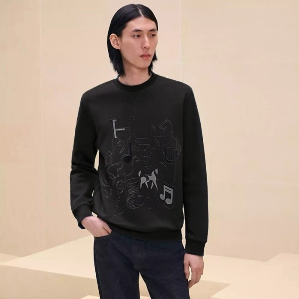 ✨에르메스 남성 라운드 맨투맨 - Hermes Mens Round Tshirt - hec2899x