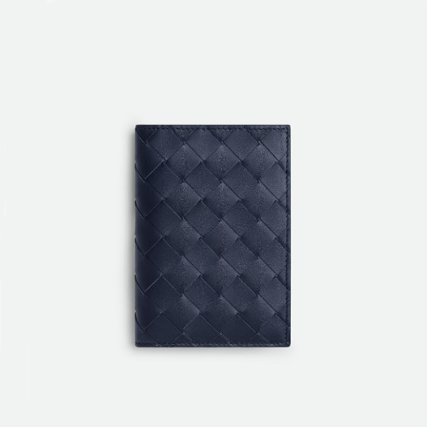 ✨보테가베네타 남성 인트레치아토 여권지갑 - Bottega Veneta Mens Navy Passport Wallet - bvw232x