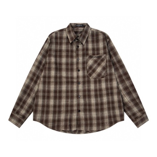 ❤발렌시아가 남성 체크 셔츠 - Balenciaga Mens Flanner Shirts - bac3130x