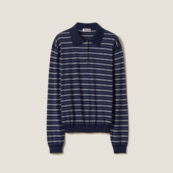 ✨미우미우 남/녀 폴로 니트웨어 - Miumiu Unisex Polo Knitwear - mic3154x