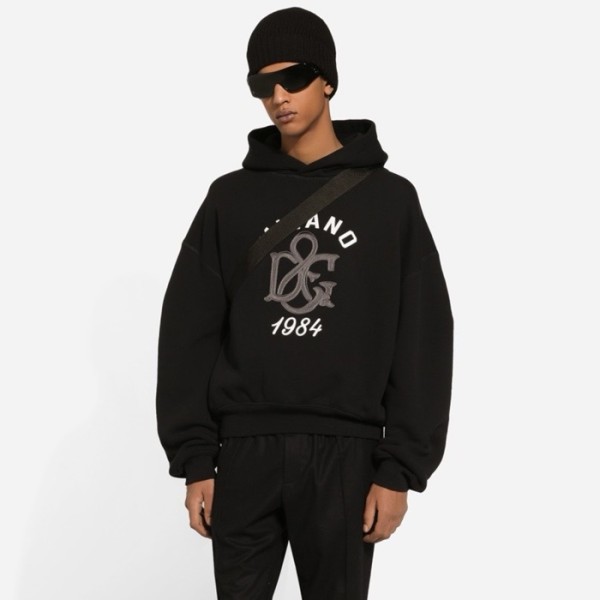 ✨돌체앤가바나 남성 블랙 후디 - Dolce&Gabbana Mens Black Hoodie - doc3174x