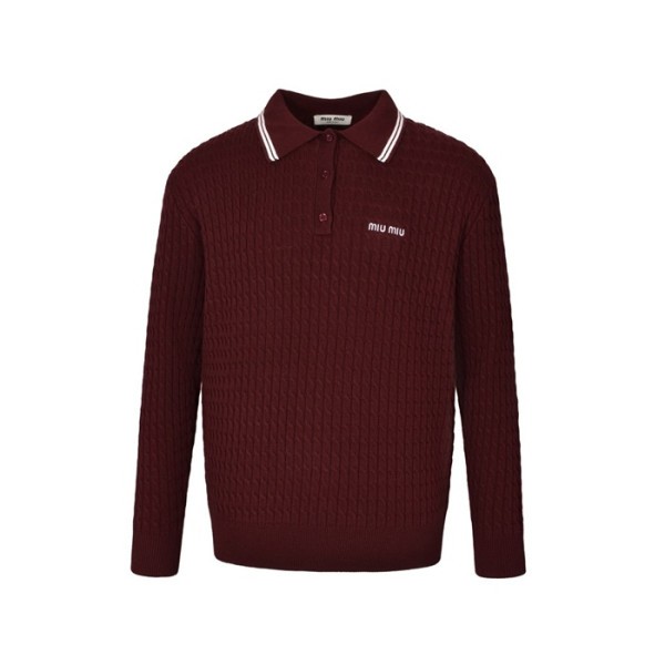 ✨미우미우 남성 폴로 니트웨어 - Miumiu Unisex Polo Knitwear - mic3245x