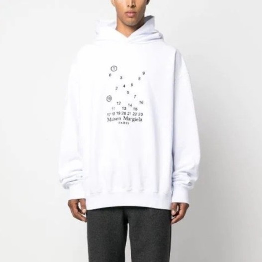 ❤메종 마르지엘라 남성 화이트 후드티 - Maison margiela Mens White Hoodie - mac3399x