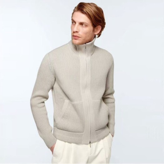 ❤로로피아나 남성 집업 스웨터 - Loro Piana Mens Zip-up Sweater - lpc3704x