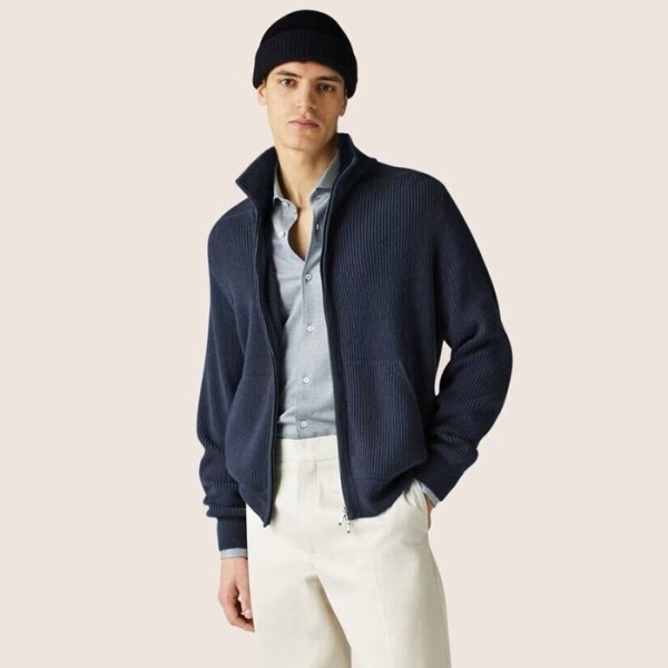 ✨로로피아나 남성 집업 스웨터 - Loro Piana Mens Zip-up Sweater - lpc3705x