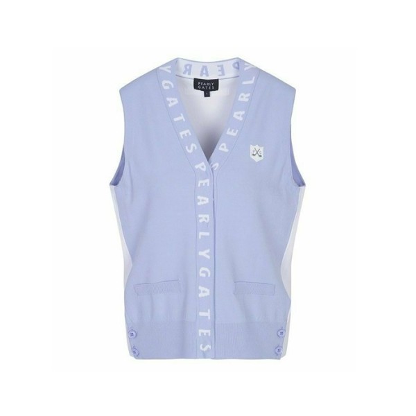 ✨[Pearly Gates] 파리게이츠 여성 로고 플라켓 니트 베스트 - gol1379x