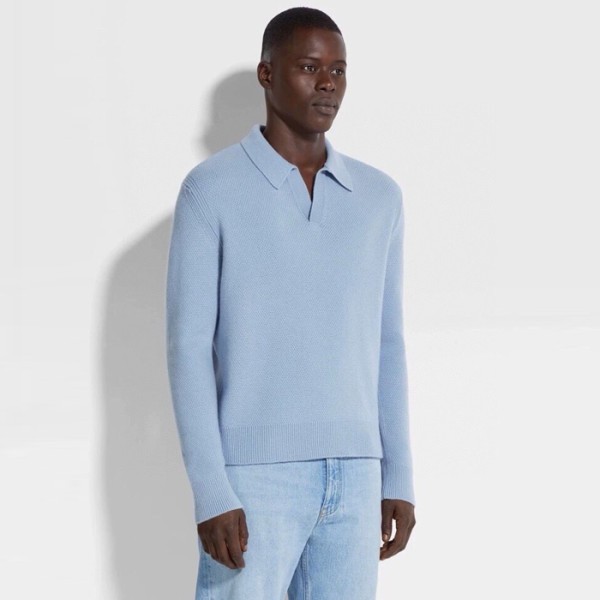✨에르메네질도 제냐 남성 폴로 스웨터 - Ermenegildo Zegna Mens Polo Sweater - zec4071x